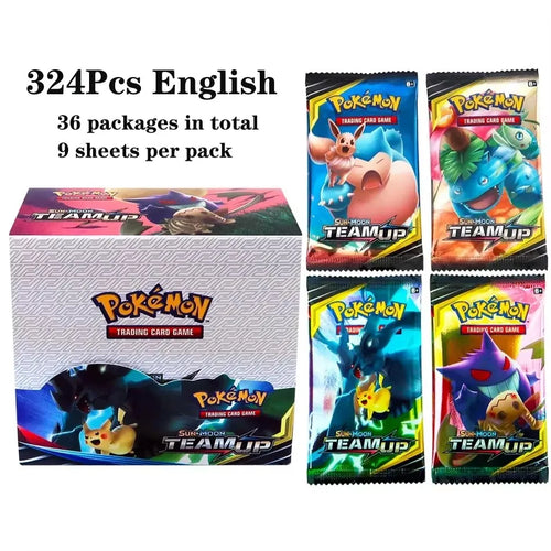 2025 324Pcs Pokemon Cards Sun & Moon  Evolutions Unified SHINING Booster Box Collectible Tradiner Card Game toy for children ﻿