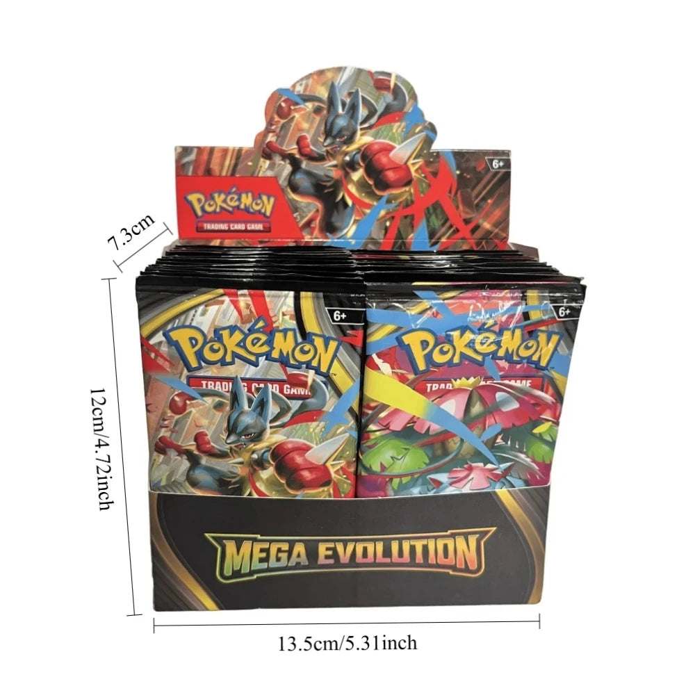 Pokemon English Mega Evolution Booster Box Ascended Heroes Phantasmal Flames Holographic Rare TCG Cards for Kids Gift Collection