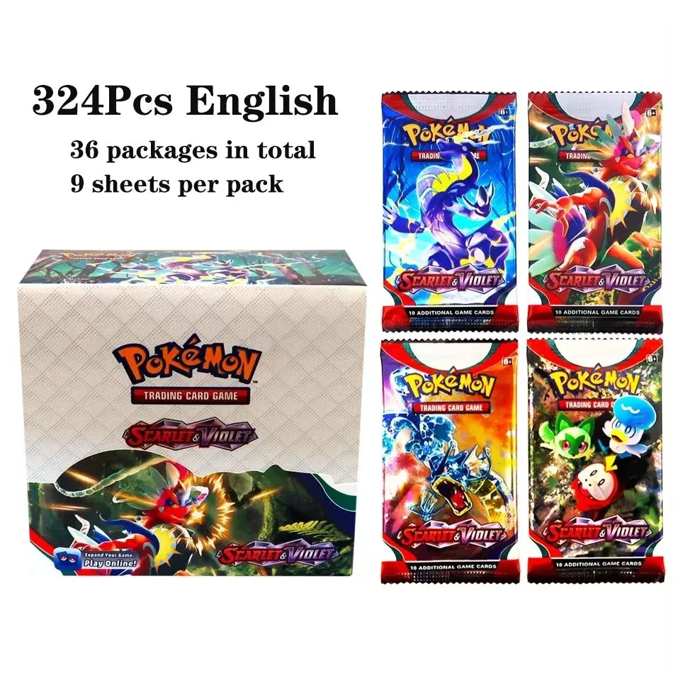 2025 324Pcs Pokemon Cards Sun & Moon  Evolutions Unified SHINING Booster Box Collectible Tradiner Card Game toy for children ﻿